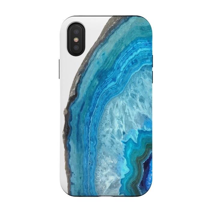 iPhone Xs / X StrongFit Druze Blue Agate by Alemi