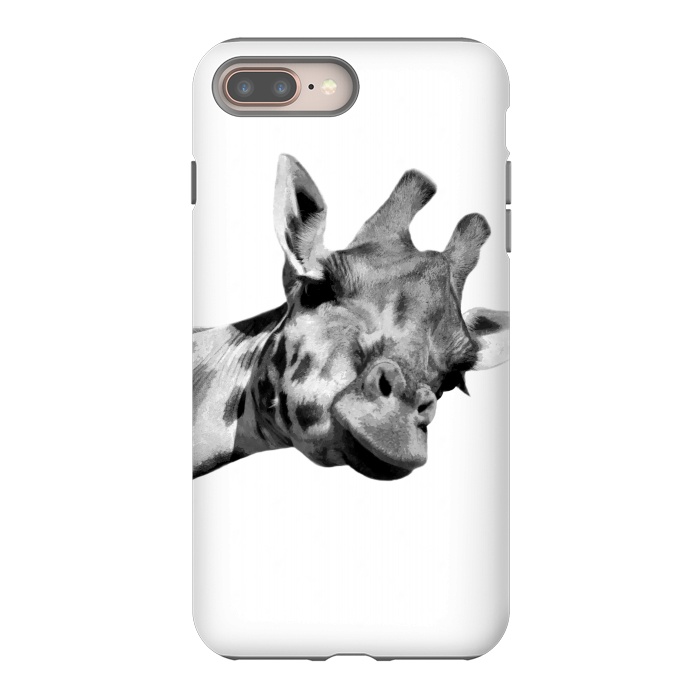 iPhone 7 plus StrongFit Black and White Giraffe by Alemi
