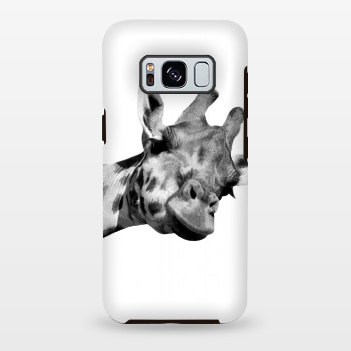 Galaxy S8 plus StrongFit Black and White Giraffe by Alemi