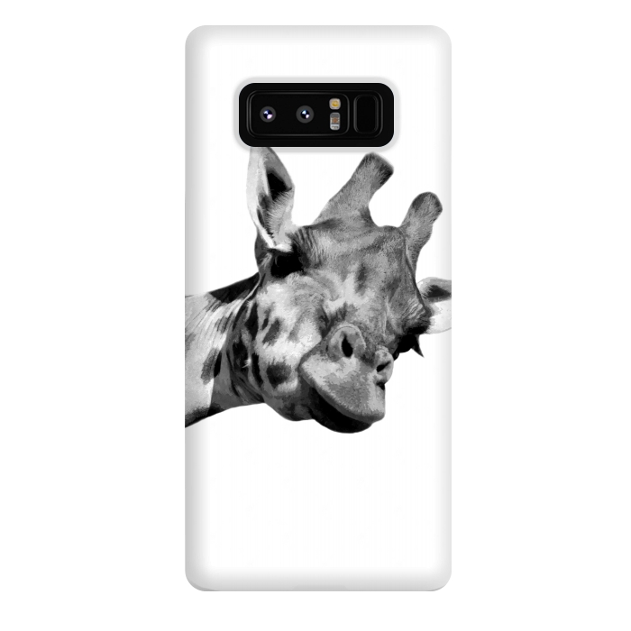 Galaxy Note 8 StrongFit Black and White Giraffe by Alemi