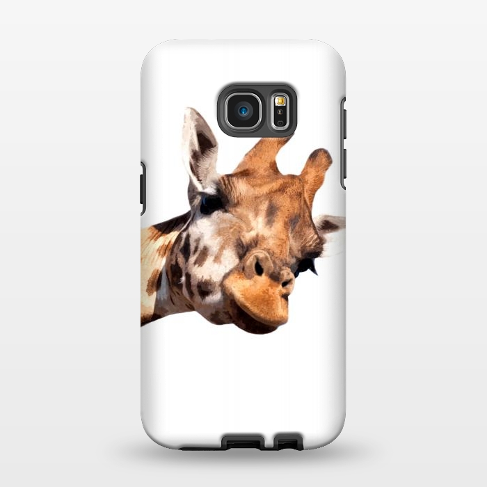 Galaxy S7 EDGE StrongFit Giraffe Portrait by Alemi