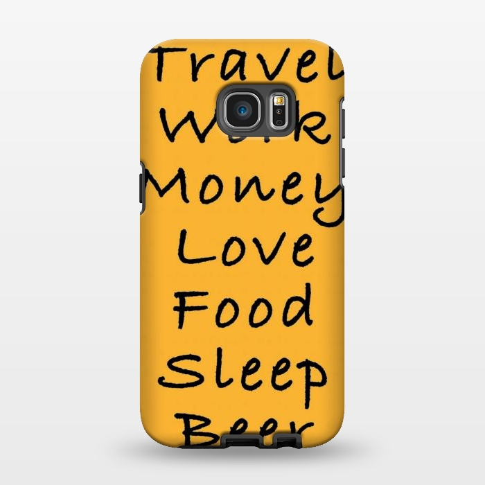 Galaxy S7 EDGE StrongFit travel work money love food sleep by MALLIKA