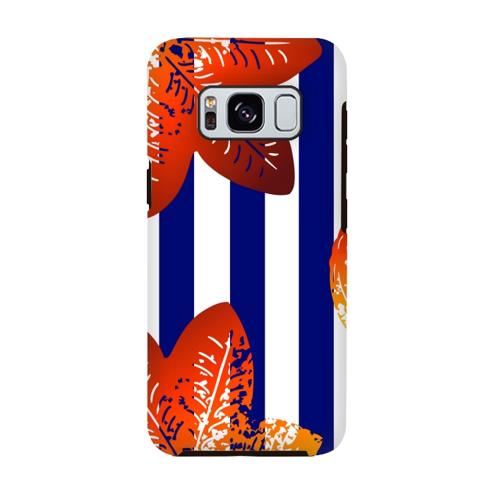 Galaxy S8 StrongFit blue stripes pattern by MALLIKA