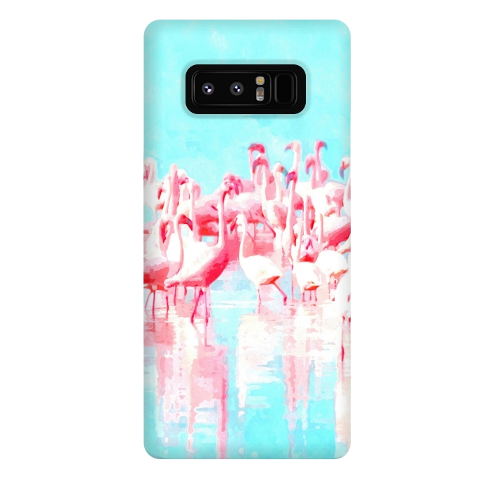 Galaxy Note 8 StrongFit Flamingos Tropical Illustration by Alemi
