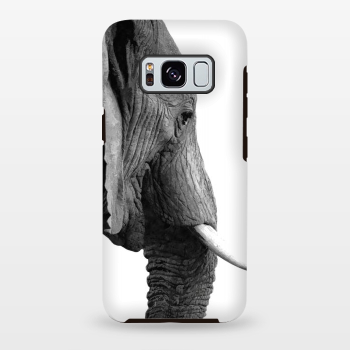 Galaxy S8 plus StrongFit Black and White Elephant Profile by Alemi