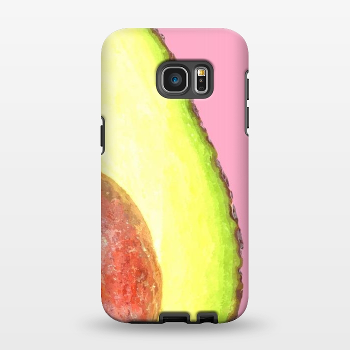 Galaxy S7 EDGE StrongFit Avocado Tropical Fruit by Alemi