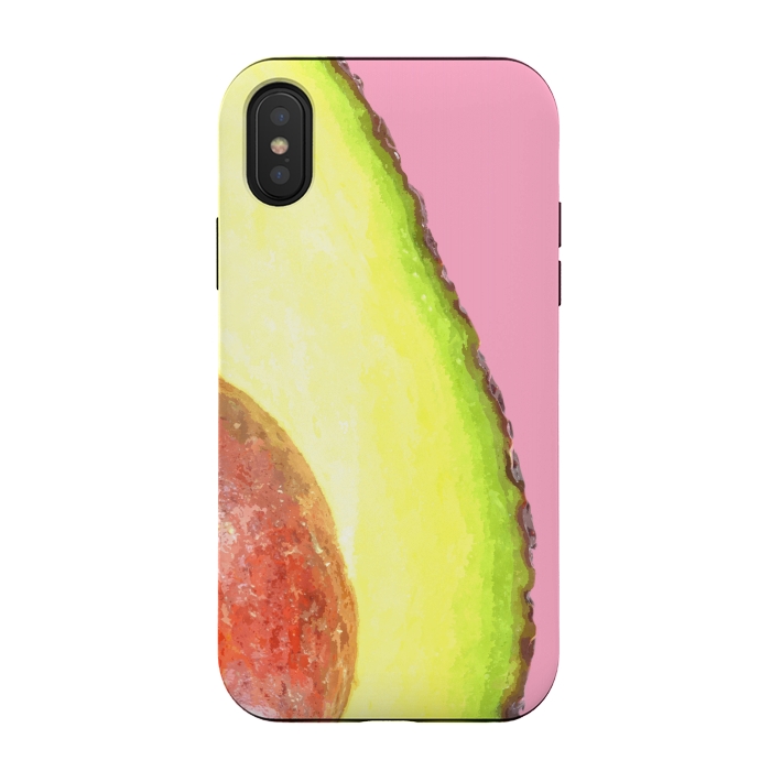 iPhone Xs / X StrongFit Avocado Tropical Fruit by Alemi