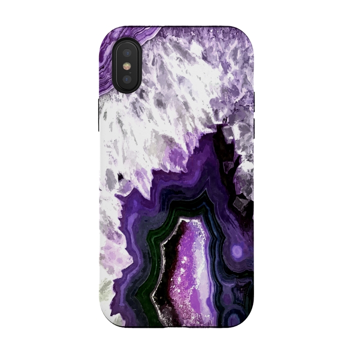 iPhone Xs / X StrongFit Purple Ultra Violet Agate by Alemi