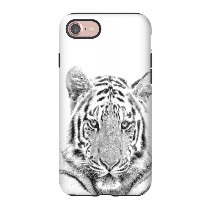 iPhone 7 StrongFit Black and White Tiger by Alemi