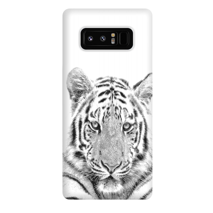 Galaxy Note 8 StrongFit Black and White Tiger by Alemi
