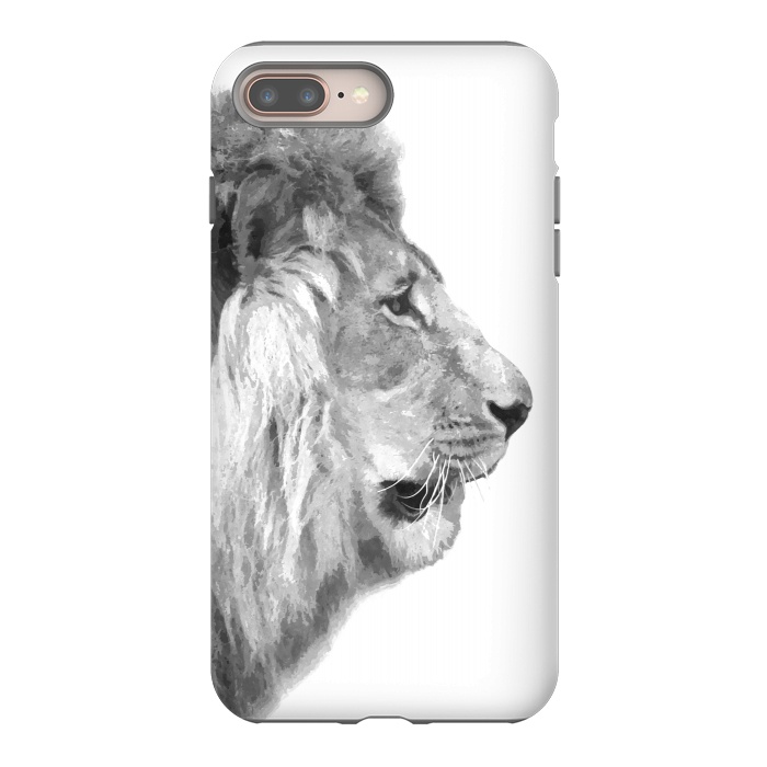 iPhone 7 plus StrongFit Black and White Lion Profile by Alemi