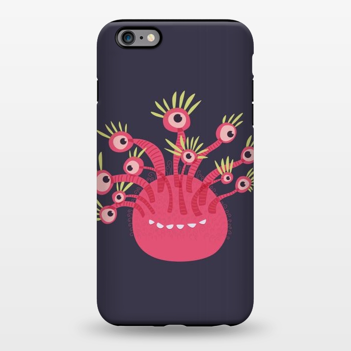iPhone 6/6s plus StrongFit Funny Pink Monster With Eleven Eyes by Boriana Giormova