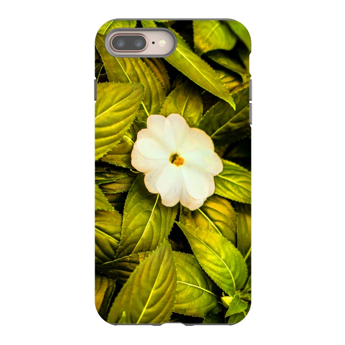 iPhone 7 plus StrongFit Leaves and White Flower by Bledi