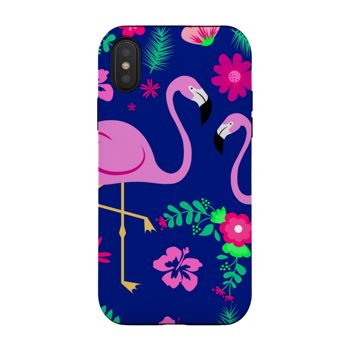 iPhone Xs / X StrongFit flamingo pattern by MALLIKA