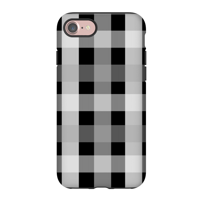 iPhone 7 StrongFit black and white checks by MALLIKA