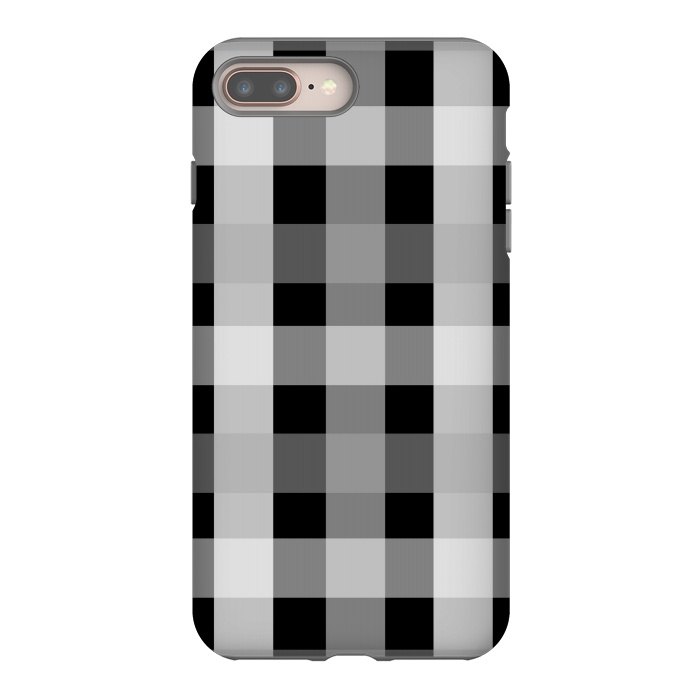iPhone 7 plus StrongFit black and white checks by MALLIKA