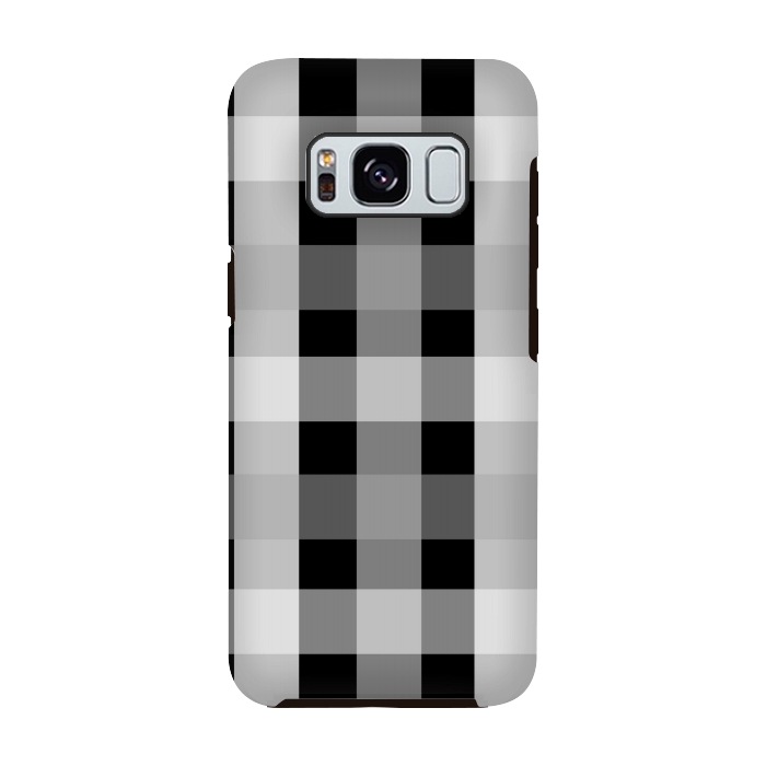 Galaxy S8 StrongFit black and white checks by MALLIKA