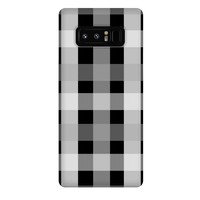 Galaxy Note 8 StrongFit black and white checks by MALLIKA