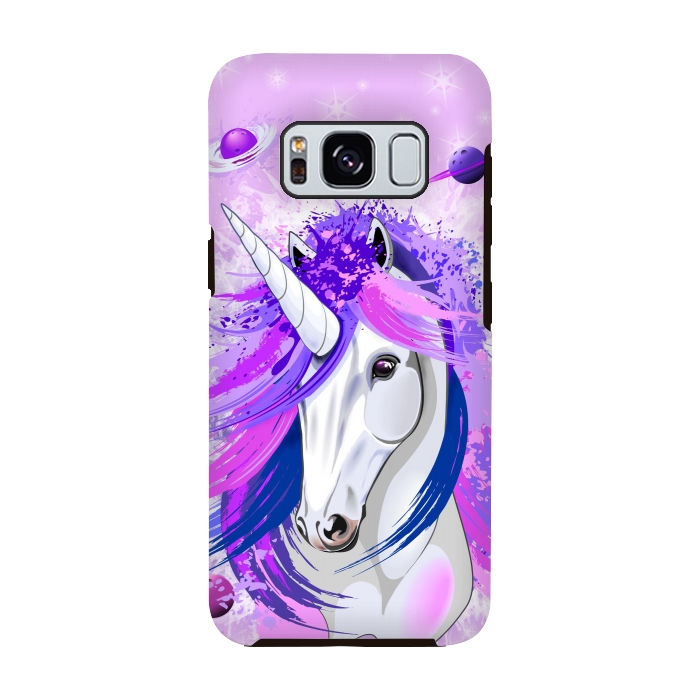Galaxy S8 StrongFit Unicorn Spirit Pink and Purple Mythical Creature by BluedarkArt