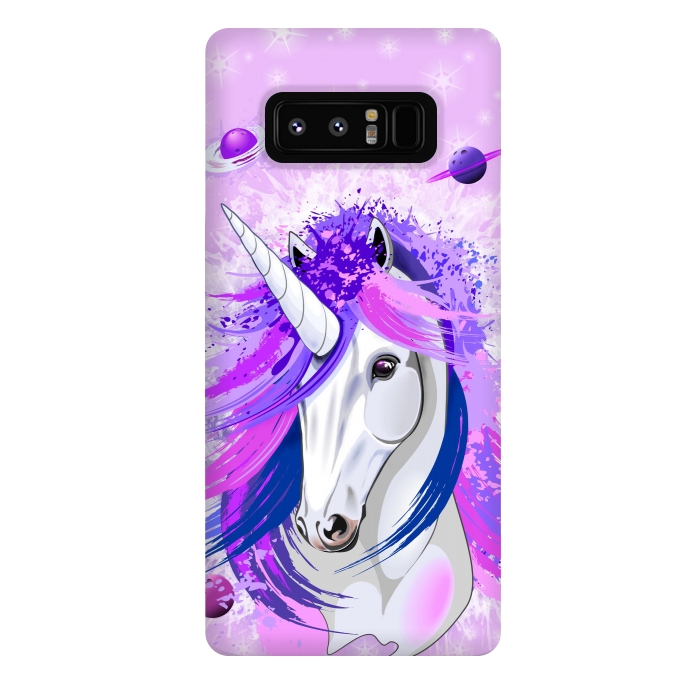 Galaxy Note 8 StrongFit Unicorn Spirit Pink and Purple Mythical Creature by BluedarkArt