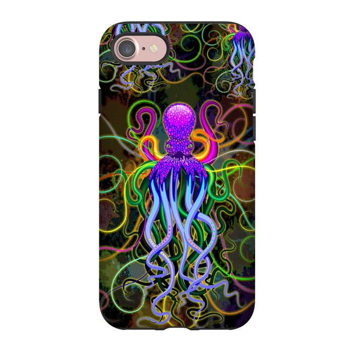 iPhone 7 StrongFit Octopus Psychedelic Luminescence by BluedarkArt