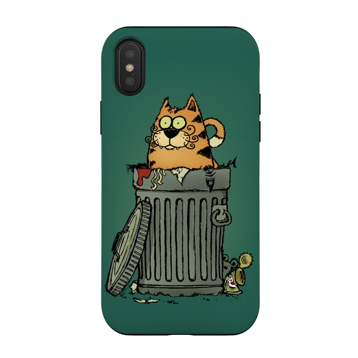iPhone Xs / X StrongFit Stray Cat by Mangulica