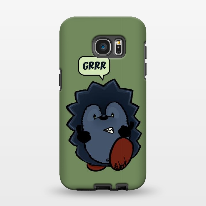 Galaxy S7 EDGE StrongFit Angry Hedgehog by Mangulica