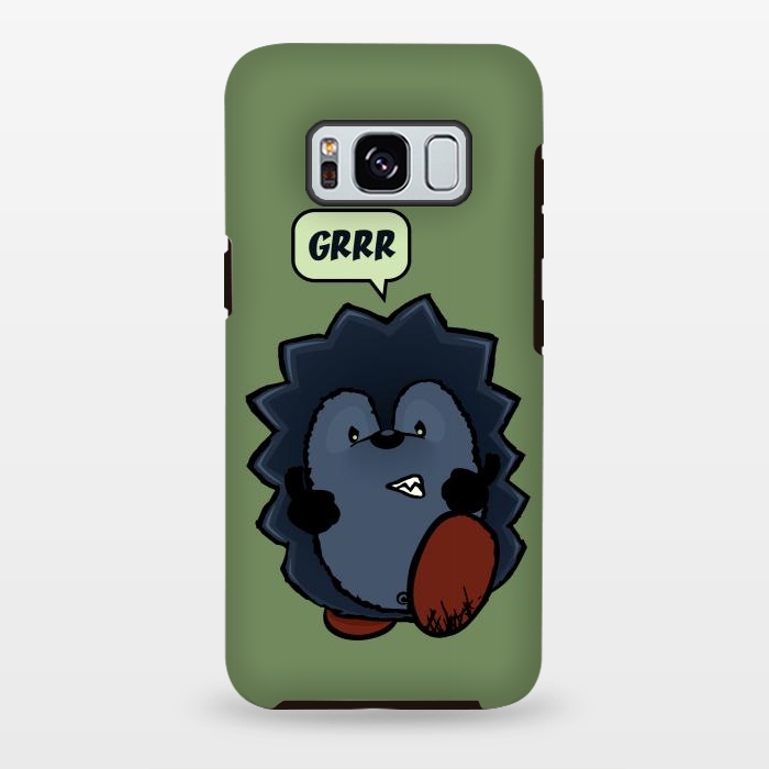 Galaxy S8 plus StrongFit Angry Hedgehog by Mangulica