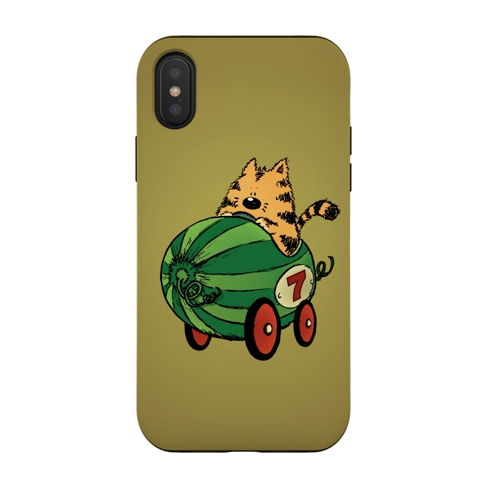 iPhone Xs / X StrongFit Albert and his Watermelon Ride by Mangulica