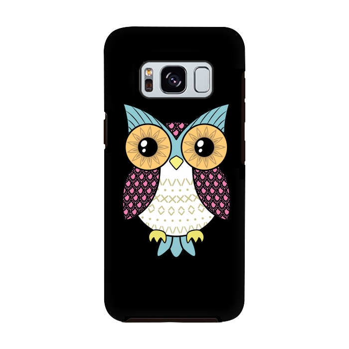 Galaxy S8 StrongFit Fancy owl by Laura Nagel