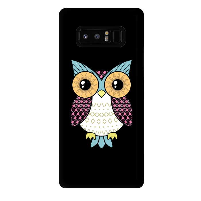 Galaxy Note 8 StrongFit Fancy owl by Laura Nagel