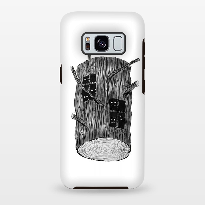 Galaxy S8 plus StrongFit Tree Log With Mysterious Forest Creatures by Boriana Giormova