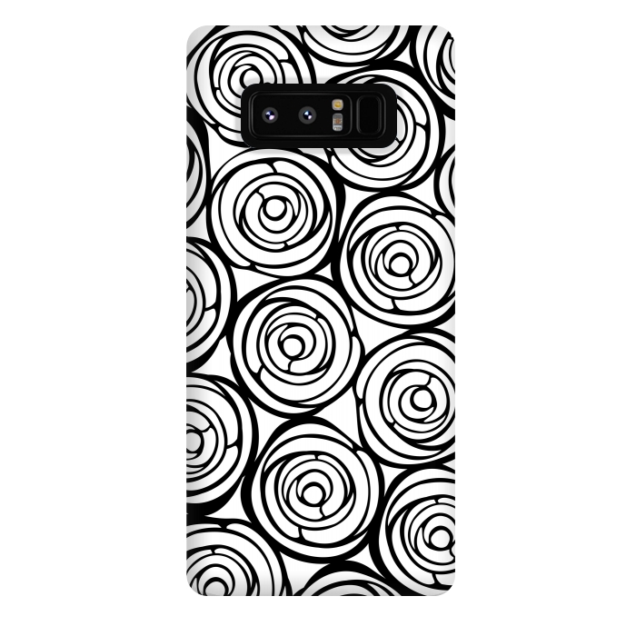 Galaxy Note 8 StrongFit Black Roses by Julia Grifol
