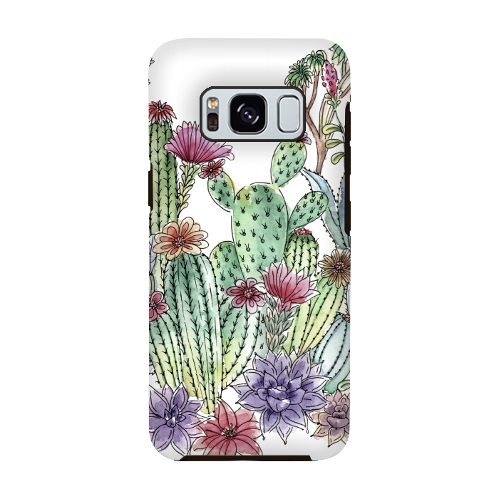 Galaxy S8 StrongFit Cactus garden by Julia Grifol
