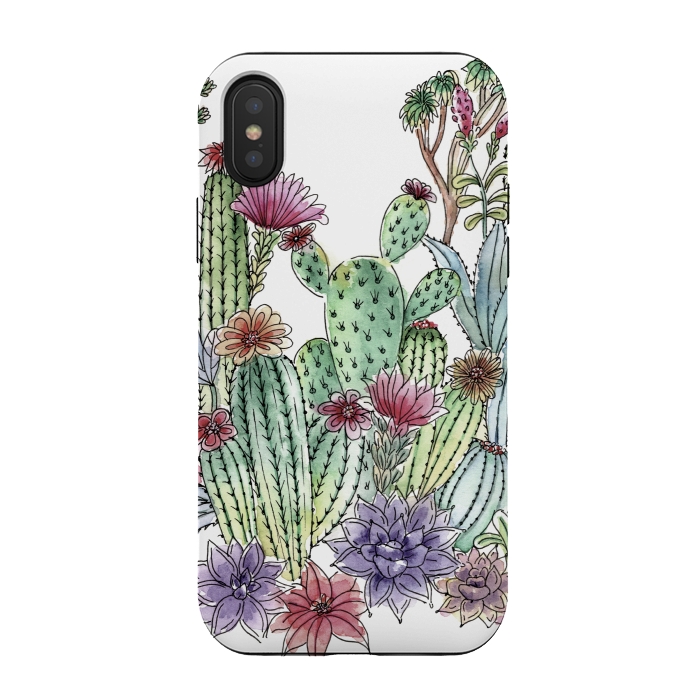 iPhone Xs / X StrongFit Cactus garden by Julia Grifol