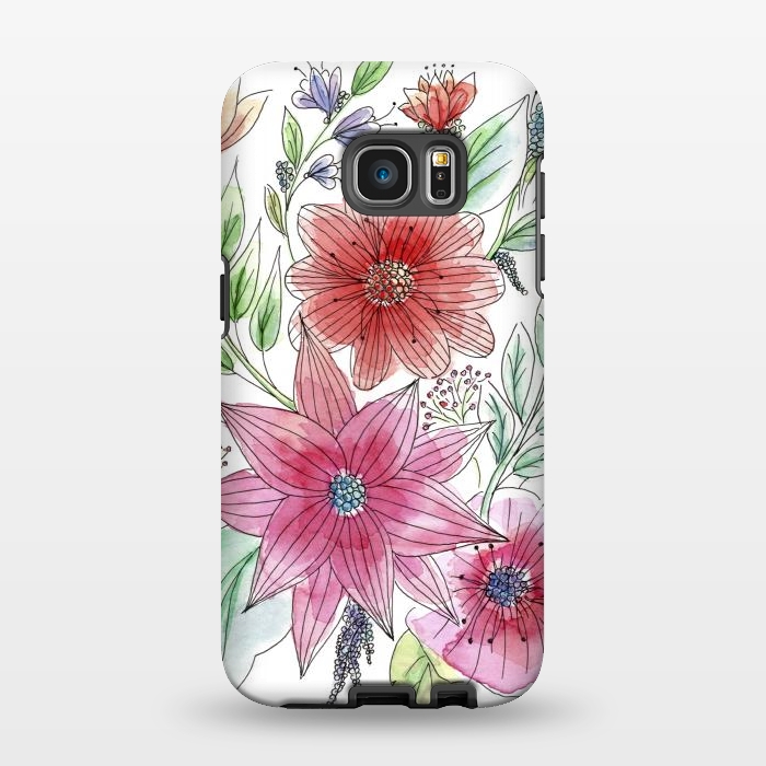 Galaxy S7 EDGE StrongFit Wild flowers by Julia Grifol