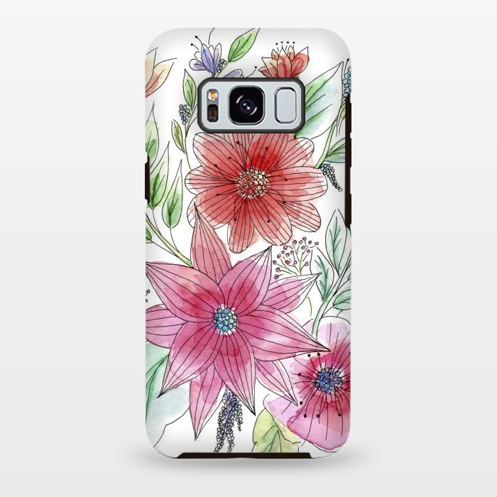 Galaxy S8 plus StrongFit Wild flowers by Julia Grifol