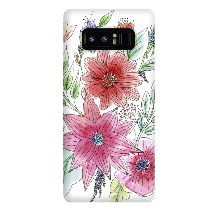 Galaxy Note 8 StrongFit Wild flowers by Julia Grifol