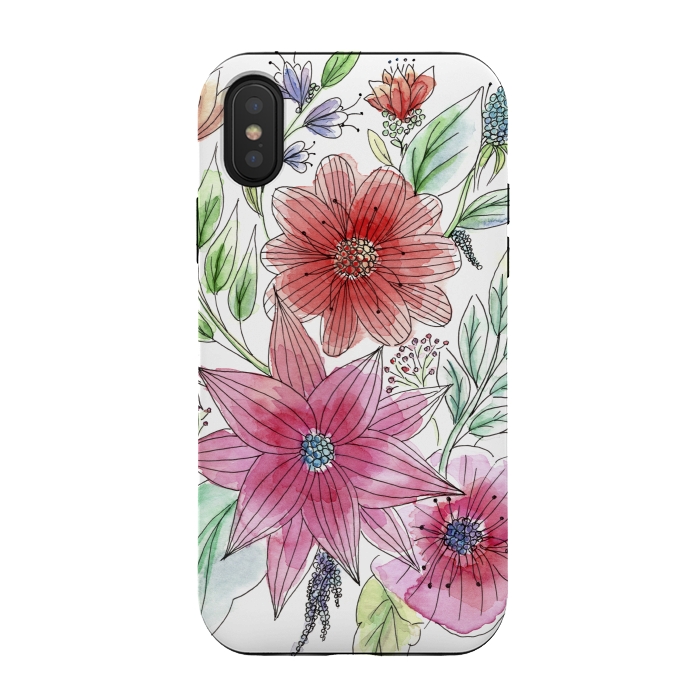 iPhone Xs / X StrongFit Wild flowers by Julia Grifol