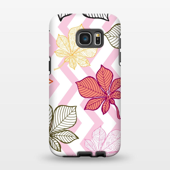 Galaxy S7 EDGE StrongFit Autumn Leaves Pattern II by Bledi