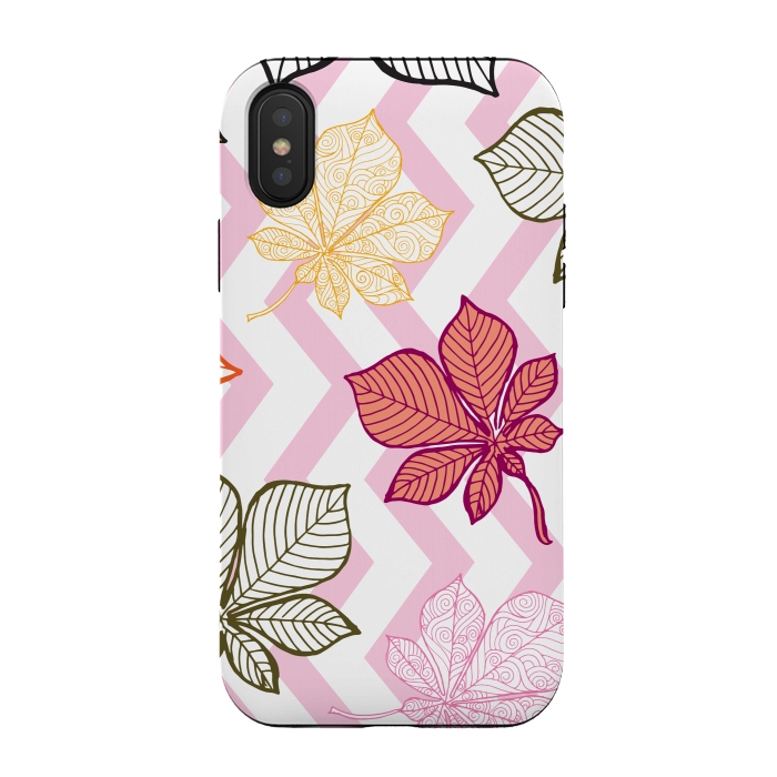 iPhone Xs / X StrongFit Autumn Leaves Pattern II by Bledi