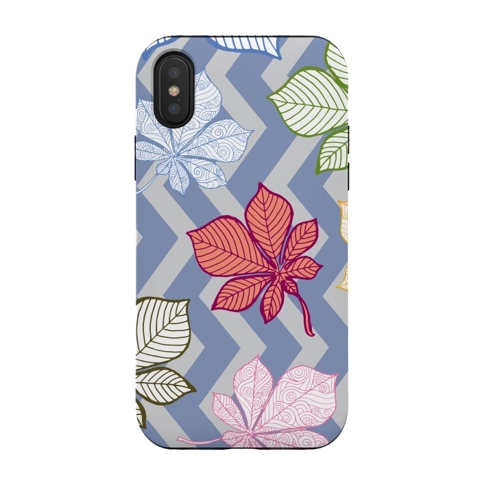 iPhone Xs / X StrongFit Autumn Leaves Pattern IV by Bledi