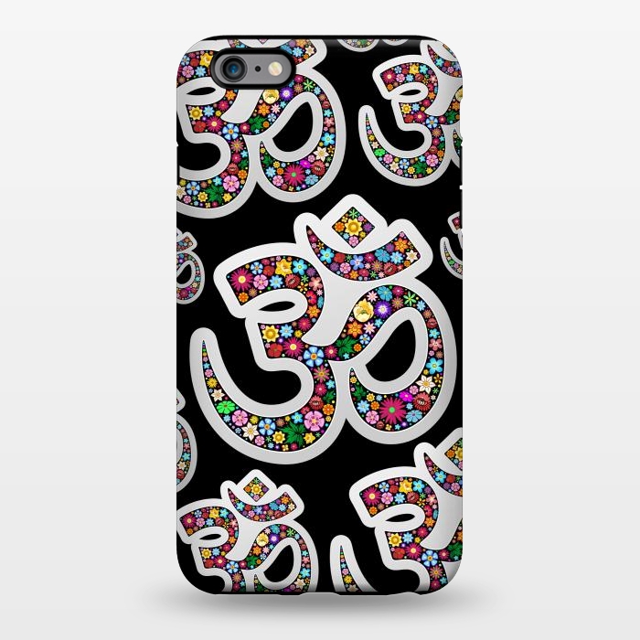 iPhone 6/6s plus StrongFit Namaste Floral Yoga Symbol  by BluedarkArt