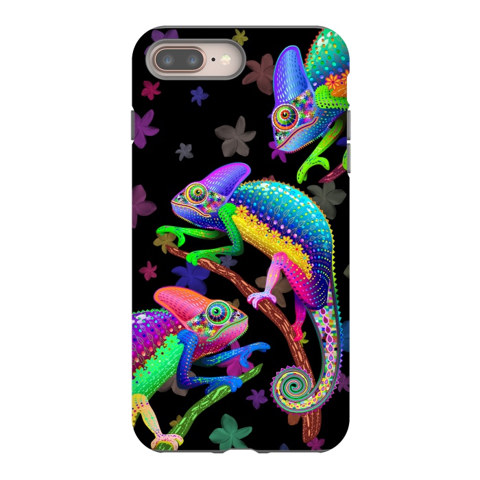iPhone 7 plus StrongFit Chameleon Fantasy Rainbow Colors by BluedarkArt