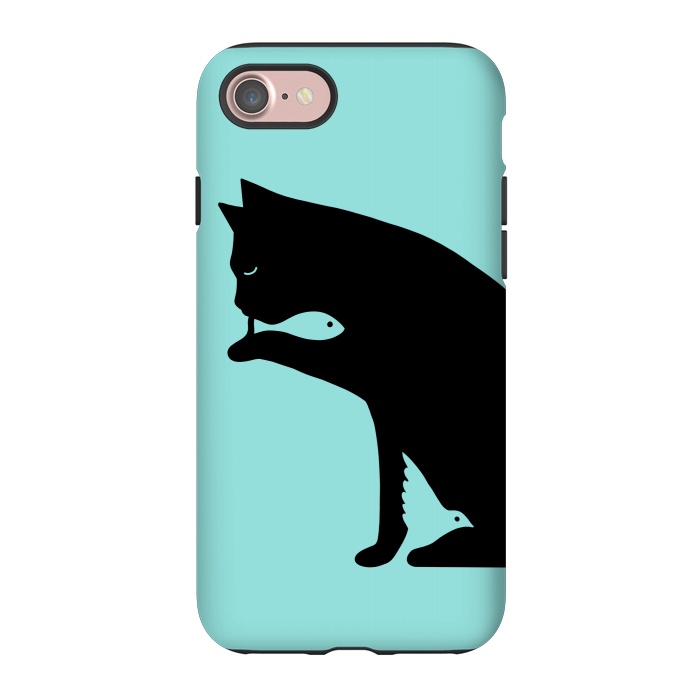 iPhone 7 StrongFit Cat and food by Coffee Man