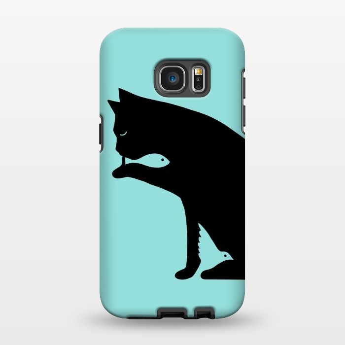 Galaxy S7 EDGE StrongFit Cat and food by Coffee Man