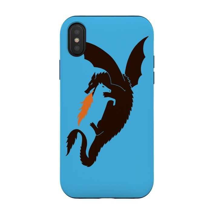 iPhone Xs / X StrongFit Dragon and Horse by Coffee Man