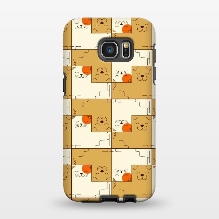 Galaxy S7 EDGE StrongFit Cat and Dog by Coffee Man