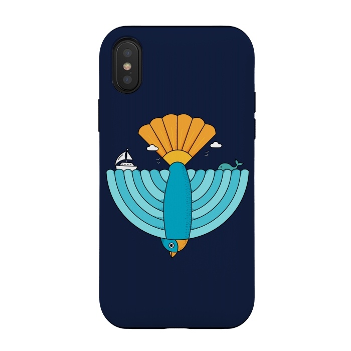 iPhone Xs / X StrongFit Bird Landscape by Coffee Man