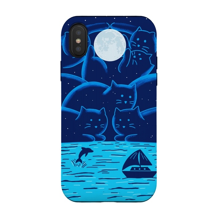 iPhone Xs / X StrongFit Cats Landscape by Coffee Man